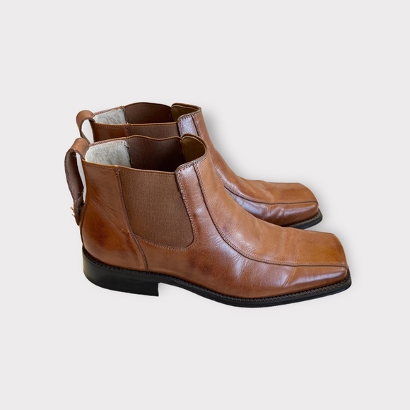 Antonio Zengara Brown Leather Chelsea Dress Boots Sz 8